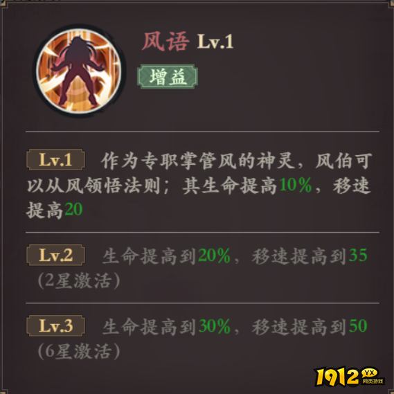 1912yx《花语卷》风伯英雄玩法与介绍